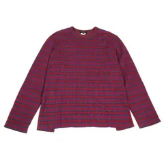 コムデギャルソン オムプリュスCOMME des GARCONS HOMME PLUS コットン混バックグラウンドカットデザインカットソー 赤青他M