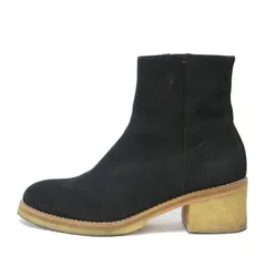 Clarks クラークス サイズ:UK3(22.0cm) | ヌバックレザー ショート ブーツ | ラウンドトゥ ジップ クレープソール | ブラック 黒 | ブランド シューズ 靴【レディース】【中古】