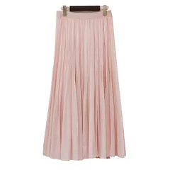 ANAYI アナイ スカート ピンク サイズ:38(M) | ライトローン サーキュラー フレア スカート | ロング ウエストゴム 消しプリーツ加工 | 日本製 ボトムス【レディース】【中古】【K4741】