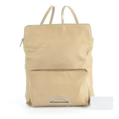 クリスチャンディオール ギャランティカード付 ベージュ レザー ナイロン リュックサック バッグ A4 レディース REM DP16-1【中古】