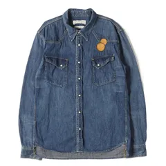 【美品】REMI RELIEF レミレリーフ シャツ インディゴ サイズ:XL | スタッズカスタム ヴィンテージ加工 ウエスタン デニムシャツ | トップス カジュアルシャツ 長袖【メンズ】【中古】