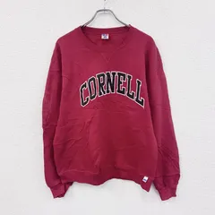 古着 used　00s　RUSSELL ATHLETIC　ラッセル　スウェット/トレーナー　前V　ヴィンテージ　赤　レッド　Lサイズ【値引き交渉OK！】