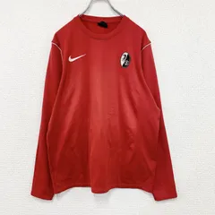 古着 used　NIKE　ナイキ　DRI-FIT　長袖Tシャツ/ロンT　スウッシュ　デカロゴ　赤　レッド　Lサイズ【値引き交渉OK！】
