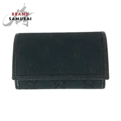 超美品 GUCCI グッチ ブラック 黒 シルバー金具 GGキャンバス/レザー 04564 キーケース 6連 男女兼用 レディース 600050【中古】