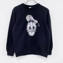 古着 used　Disney　ディズニー　Donald Duck　ドナルドダック　スウェット/トレーナー　黒　ブラック　Sサイズ【値引き交渉OK！】