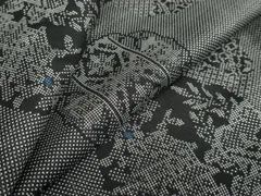 平和屋着物▼本場大島紬　7マルキ　風景草花丸文　正絹　逸品　未使用　DABC2148ud