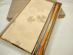 平和屋着物▼和装小物　帯締め・帯揚げセット　菊地紋　枝松　金彩　高麗組　金糸　逸品　未使用　DABC1450zzz