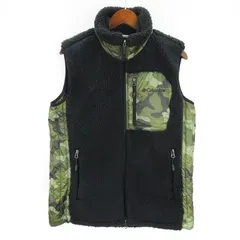 コロンビア Columbia ARCHER RIDGE PATTERNED VEST ベスト フリース 切替 カモフラ アウトドアウェア ブラック カーキ M 241122E