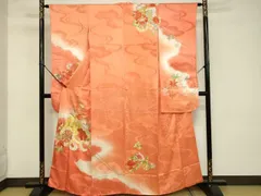 平和屋着物■豪華振袖　駒刺繍　御所車花文　暈し染め　正絹　逸品　DABC9676qp