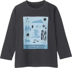 ザ・ノース・フェイス THE NORTH FACE アウトドア トドラーロングスリーブシレトコトコティー Toddler L/S SHIRETOKO TOKO TEE 長袖 Tシャツ トップス UVケア 子供 通園 通学  NTT82 AG アスファルトグレー