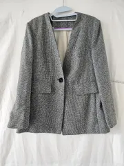 グレー ツイード レディース ジャケット