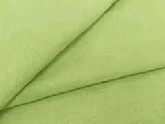 平和屋着物▽上質な紬　単衣　若菜色　正絹　逸品　AABG3790jh