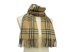 BURBERRY バーバリー マフラー ノバチェック ブラウン系 カシミヤ100