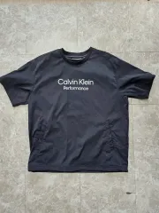 Calvin Klein パフォーマンス 半袖 Tシャツ アノラック ブラック L