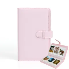 ヒカリカ チェキアルバム instaxmini用チェキ帳 大容量 108枚収納 PUレザー instax mini チェキファイル コンパクトタイプ PUレザー かわいい おしゃれ (ピンク) [ピンク]
