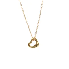 ティファニー(Tiffany) K18ピンクゴールド(K18PG) 無し レディース,メンズ ファッション ペンダントネックレス (ピンクゴールド(PG)) オープンハート  エクストラミニ ネックレス