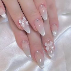 Easy to apply DIY nail tips for beginners, with double-sided tape included. (Type 9) Unique and sophisticated nail art for coming-of-age ceremonies, bridal nails, and weddings. Perfect for DIY nail art, nail art, and more. 3D effect. Popular nail tips. Simple and cute. Japanese style.