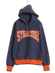 【お得なクーポン配布中!】 90s USA製 カレッジ プリント スウェット フード パーカー メンズ L / オールド トレーナー 裏起毛 プルオーバー ヘビーウェイト ツートン