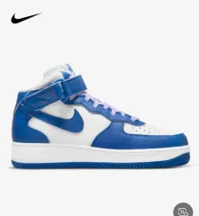 ナイキ エアフォース1 ミッド ブルー 白