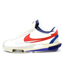 ナイキ NIKE × サカイ sacai  【 ZOOM CORTEZ White and University Red DQ0581 100 】 ズーム コルテッツ ホワイト レッド ローカット スニーカー h7159