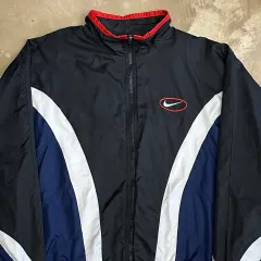 L NIKE 90s ヴィンテージ ビックスウォッシュ バイカラー ウィンドブレーカー