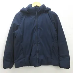 n■ユニクロ/UNIQLO ハイブリッドダウンジャケット/211-420251【M】紺/LADIES/4【中古】