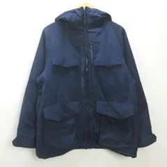n■ホワイトマウンテニアリング/UNIQLO×White Mountaineering /ハイブリッドダウンオーバーサイズパーカ■紺【メンズL 】men's/55【中古】