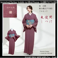 正絹　江戸小紋　フルセット　作家　袷　大小霰　極小霰 4点　未着用