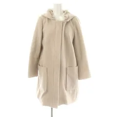 トランテアン ソン ドゥ モード 31 Sons de mode ウールノーカラーコート アウター ロング フード 総裏地 アンゴラ混 38 ライトベージュ /DO ■OS