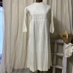 Euro Vintage(ヨーロッパヴィンテージ) Innocence_50's~ cotton lace long plain dress/コットンレースロング無地ワンピース 表記なし(Mサイズ程度) ベージュ