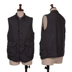 45rpm 裏ボーダーナイロン中綿ベスト 紺2