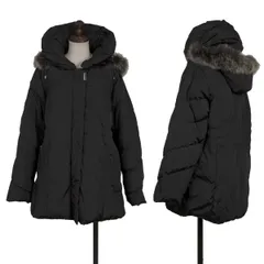 バルマンBALMAIN フォックスファーダウンコート 黒M