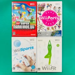 【おまけ2点含む4点セット】wii newスーパーマリオブラザーズ wiiパーティ ＋おまけ wiiスポーツ wii Fit 任天堂 Nintendo ニンテンドー S1-109