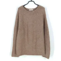 レディース 秋冬 アルパカブレンド ニットTシャツ モカブラウンF (HU43138)