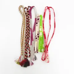 帯締め 6本セット 丸組 正絹 和装小物 着物用 まとめ売り 帯〆 フカジュアル カラフル 多色 長さ148cm