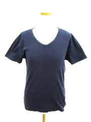 ユナイテッドアローズ UNITED ARROWS RHYTHM OF LIFE カットソー Tシャツ 半袖 Vネック 無地 M 紺 ネイビー /KY