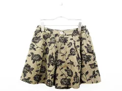 クローラ crolla パンツ スカート キュロット 総柄 シルク混 36 カーキ