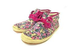 メルシーボークー mercibeaucoup 靴 ハイカット エスパドリーユ 花柄 ピンク ahm