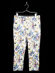 アーバンリサーチ URBAN RESEARCH パンツ クロップド 花柄 コットン S 白 ホワイト /nn