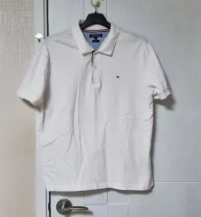 トミーヒルフィガー 白 ポロシャツ XL スリムフィット