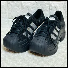 未使用品 アディダス スーパースター ボールド 厚底 ラインストーン 黒 24.5