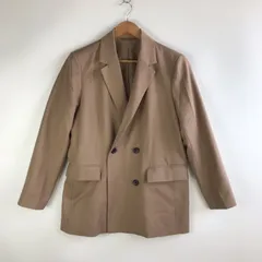 GU ダブルブレストテーラードジャケット レディース XL ブラウン 3141202603020031