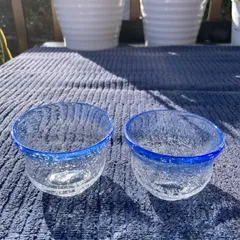ガラス気泡コップ　2個