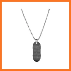 【新品】 [WATSU Life 和通生活] メンズネックレス ペンダント リングチェーン ステンレス チェーン カッコイイ リアル シンプル ペンダントネックレス メンズアクセサリー 人気 個性 オシャレ 男女兼用 (スケートボード（ブラック）) 0