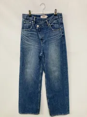 AZUL by MOUSSY アズールバイマウジー デニムパンツ M ブルー フルレングス 無地 ワイド・ルーズ ストレート レギュラー ヴィンテージ