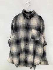 niko and ... ニコアンド シャツ/ブラウス M ブラック コットン チェック柄 ミドル丈 長袖 レギュラーカラー