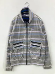 adidas アディダス ナイロンジャケット M その他 ボーダー柄 フードなし