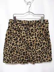 ローレンスドリジェ LAURENCE DOLIGE キュロット パンツ ショート ハイウエスト ヒョウ柄 0 茶 ブラウン