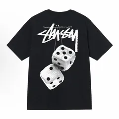 STUSSY サイコロシリーズ Fuzzy Dice Tee パターンプリント丸首プルオーバー半袖Tシャツ 男女兼用