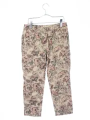 ジャーナルスタンダード JOURNAL STANDARD パンツ クロップド 刺繍 花柄 コットン ウール混 36 ベージュ /kt